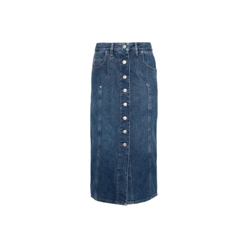 ISABEL MARANT ETOILE SS24 Деним Длинная Юбка Женская Средне-синий