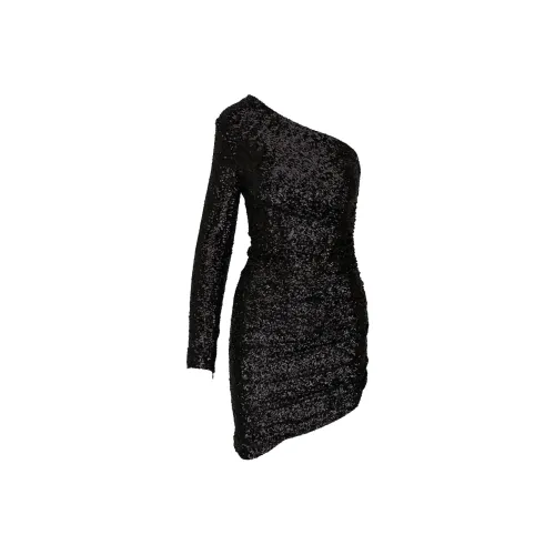 MICHAEL KORS SS24 Длинное платье с длинными рукавами женское черное