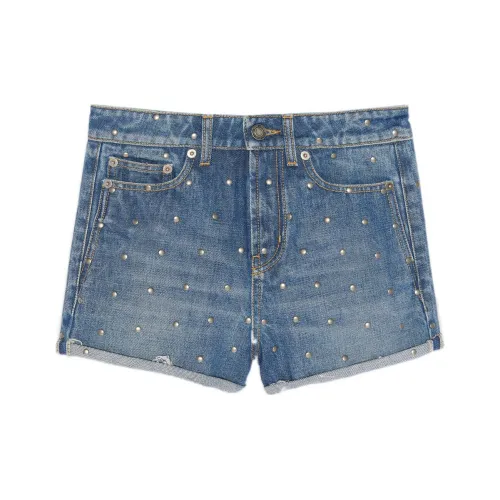 SAINT LAURENT Синие Женские Повседневные шорты