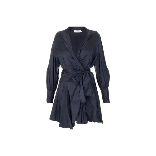 Zimmermann Синий Женские Длинные Платья с Рукавами