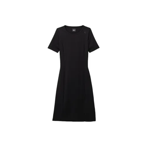 SPYDER Короткий рукав Платье Женское Черное