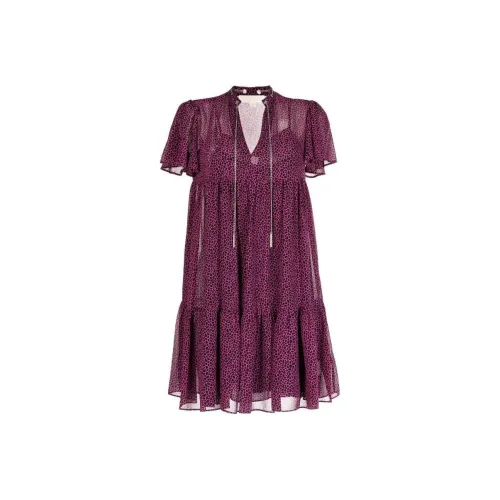 MICHAEL KORS Короткий рукав Платье Женское Фиолетовое