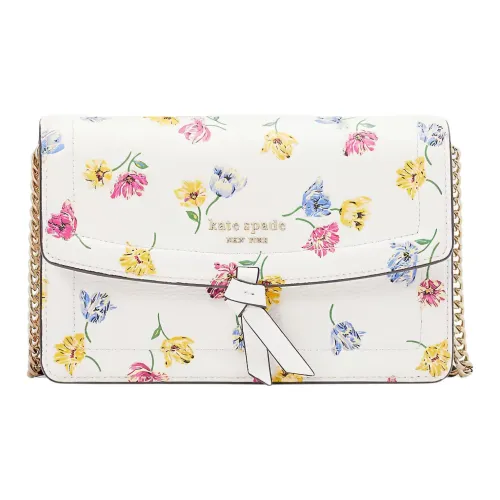 Kate Spade Knott Пескоструйная кожа Курьерская сумка Сумка через плечо Средняя Женская Белая