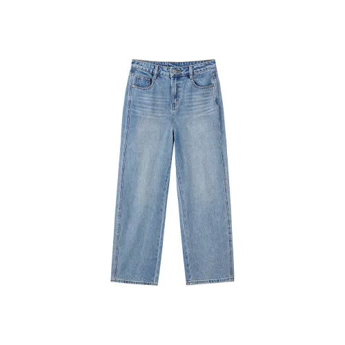LEDIN Джинсы Женские Средний Синий Деним
