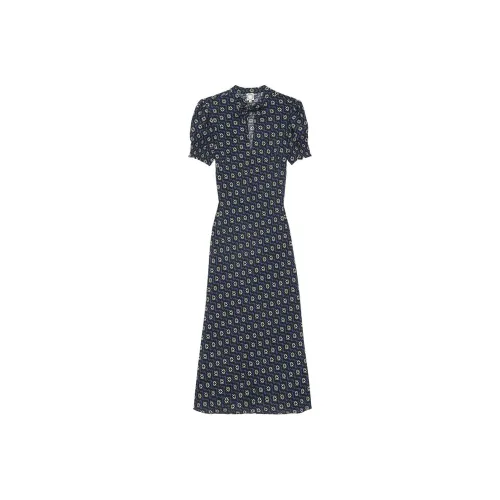 INES DE LA FRESSANGE Blue Женские Короткие Платья с Рукавами