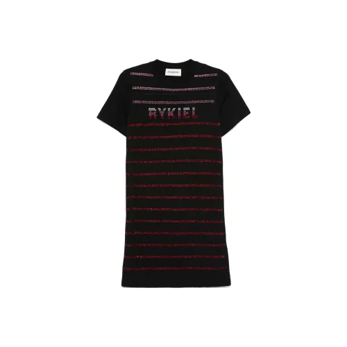 Sonia Rykiel Черное Женское Короткое Платье с Рукавами