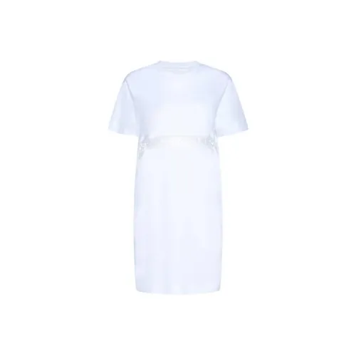 Givenchy Белое Женское Короткое Платье с Рукавами