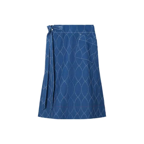 TORY BURCH Denim Long Skirt Women's Blue