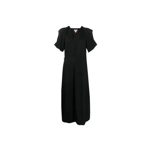 Bottega Veneta Короткий рукав Платье Женское Черное