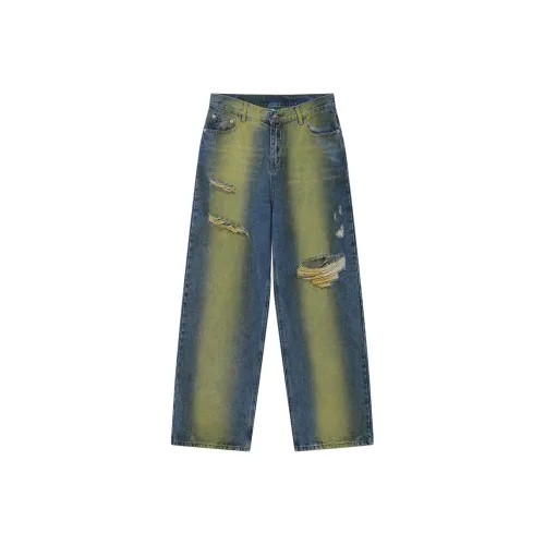 LAVA LAND Джинсы Унисекс Синий Желтый