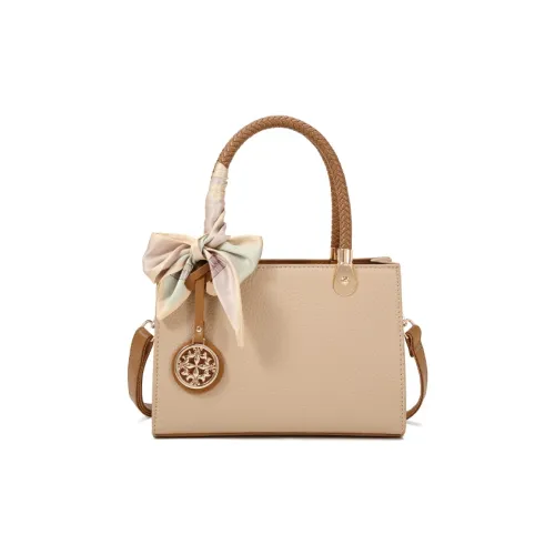 PAYOT Микрофибра Синтетическая Кожа Одно Плечо Сумка Женская Абрикосовая и Коричневая