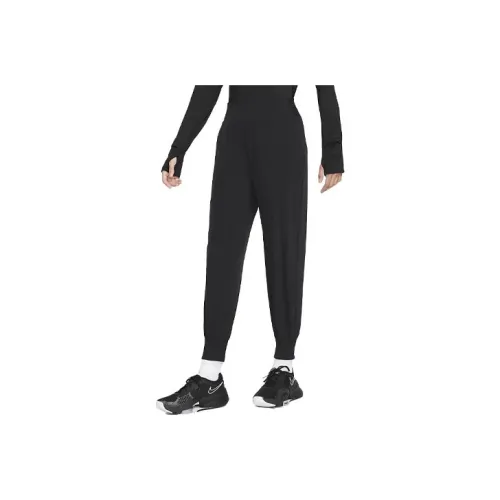 NIKE Черные Женские Вязаные Тренировочные Брюки