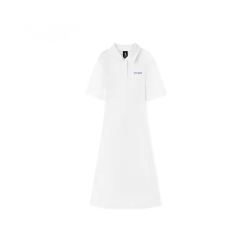 Skechers Короткий рукав Платье Женское Ярко-белый