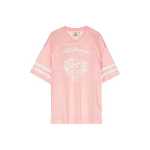 Ed Hardy Розово-вишневый Женские Короткие Платья с Рукавами