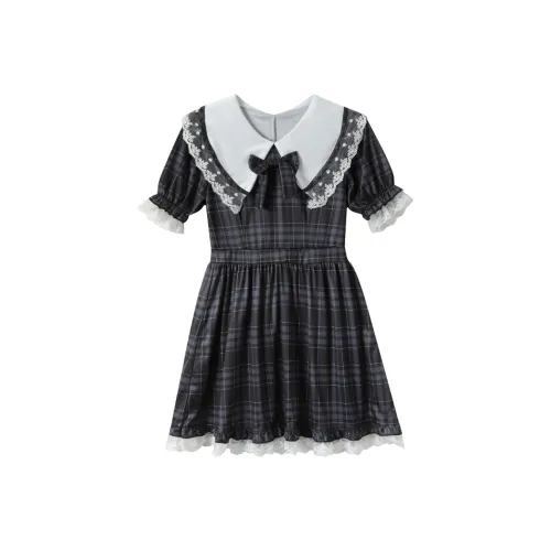 EIDOLON GRAIN Короткий рукав Платье Женское Черное