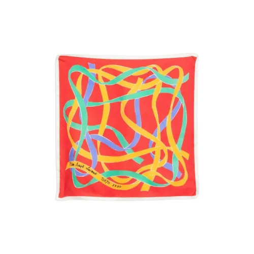 SAINT LAURENT Шелковые шарфы Женские Красный