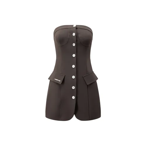 VV.OK Темно-серые Женские Платья без рукавов