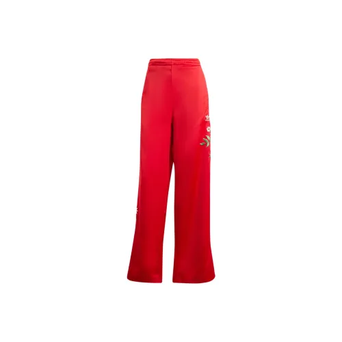 Adidas Originals Floral GRAPHICS Floral Firebird Track Pants Knit Training Pants Women's Red Adidas Originals Цветочный GRAPHICS Цветочный Firebird Track Pants Вязаные Тренировочные Брюки Женские Красный