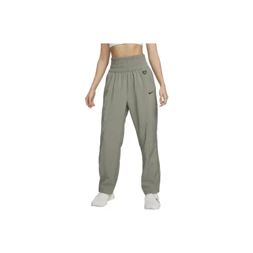 nike Dri Fit one Вязаные Тренировочные Брюки Женские Темный Горчичный