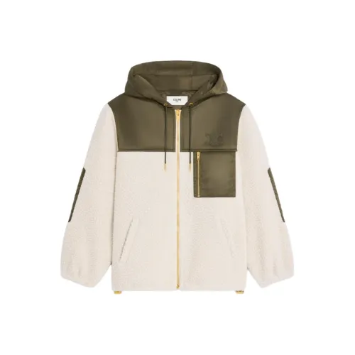 CELINE SS25 Хлопковый пуховик женский серо-бежевый