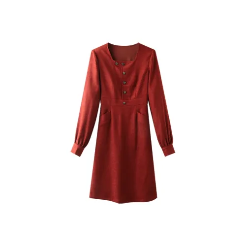 ANNECHEN Женские Длинные Платья с Рукавами