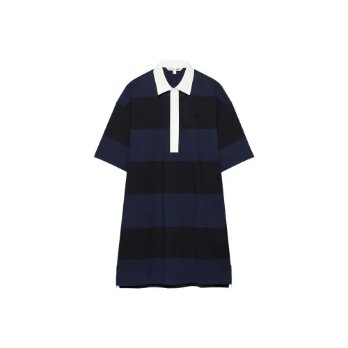 UNIQLO JW Anderson Co Branded SERIES Темно-синий Женские Короткие Платья с Рукавами