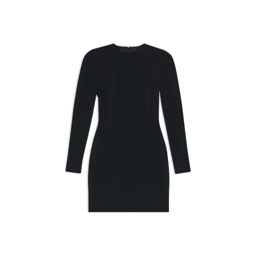 Balenciaga Garde robe SS23 Длинное платье с длинными рукавами женское черное