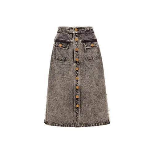 Laurence & Chico Серые Женские Джинсовые Длинные Юбки