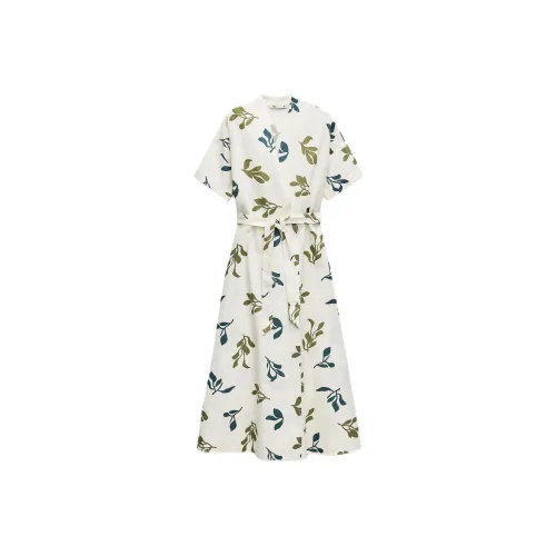 ZARA Короткий рукав платье женское белое