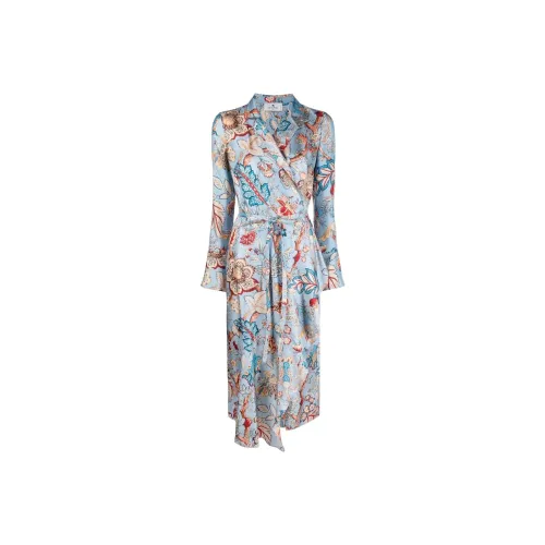 ETRO Многоцветные Женские Длинные Платья с Рукавами