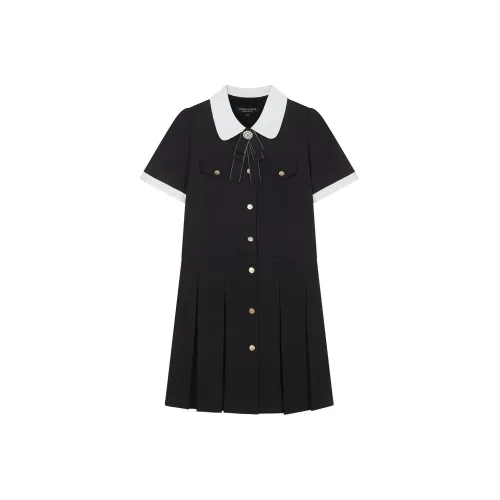 Teenie Weenie Короткий рукав Платье Женское Черное