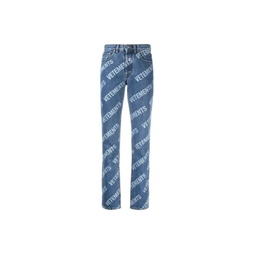 Vetements Синие Женские Джинсы