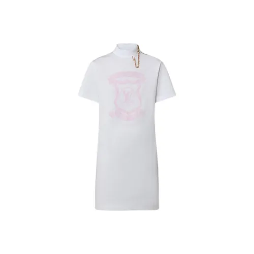 LOUIS VUITTON SS22 Короткий рукав Платье Женское Белое