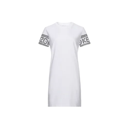 KENZO Белое Женское Короткое Платье с Рукавами