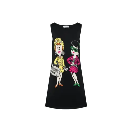 MOSCHINO Черные Женские Платья без рукавов