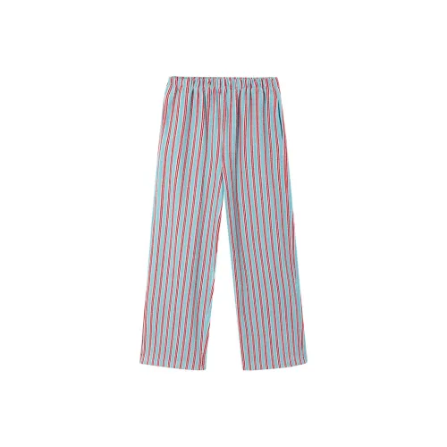 Ouyang Повседневные брюки Женские Синий Красный Полосы