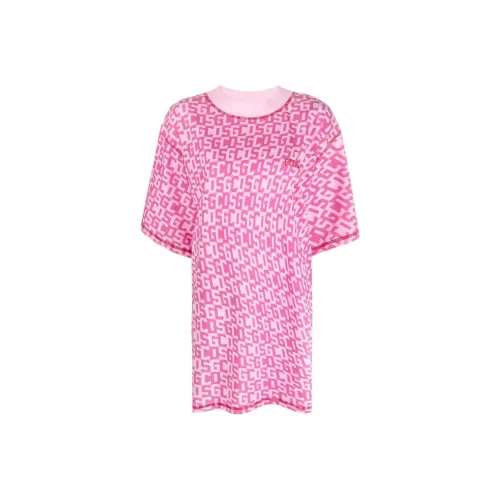 GCDS Короткий рукав Платье Женское Розовое