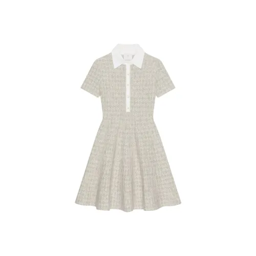 GIVENCHY FW24 Короткое платье с короткими рукавами женское бежевый