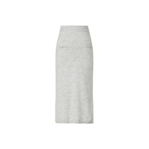 TAMMY TANGS Серые Женские Вязаные Длинные Юбки