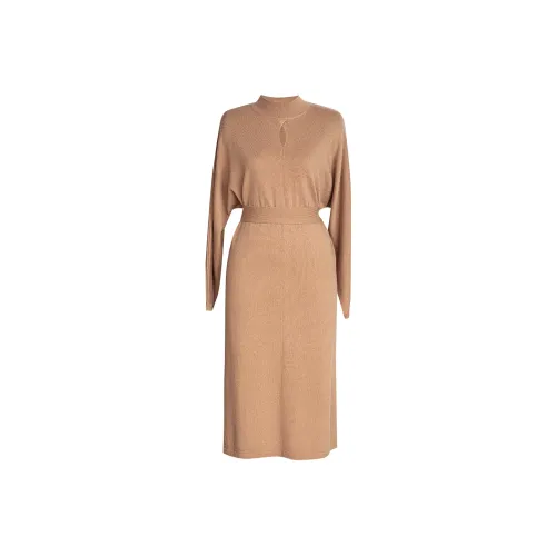 ROEYSHOUSE Длинное платье с длинными рукавами женское черное