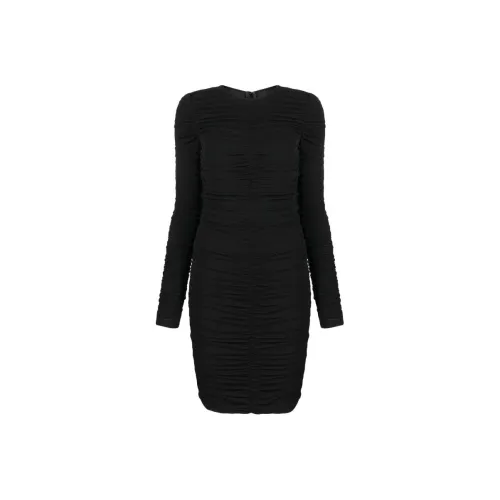 DSQUARED 2 Черное Женское Длинное Платье с Рукавами