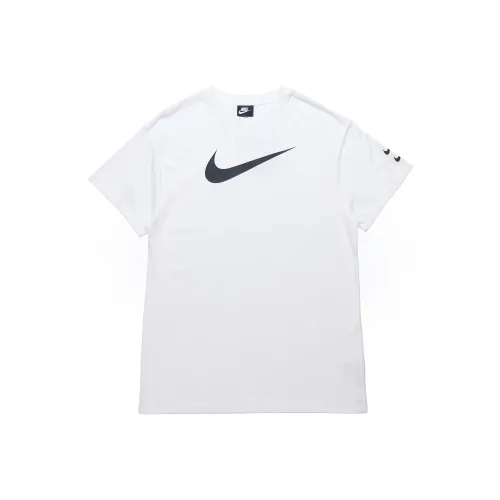 NIKE Белые Женские Платья с Коротким Рукавом