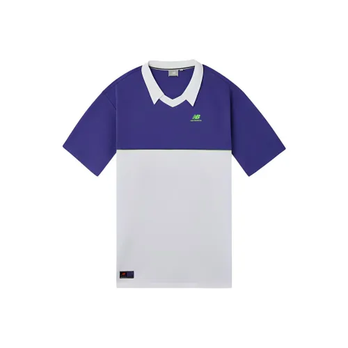 New Balance Синий с Белым Lettering Женские Короткие Платья с Рукавами
