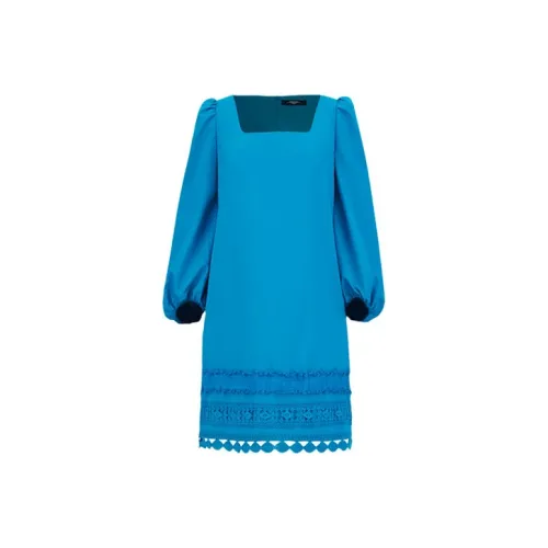 WEEKEND MaxMara Синий Женские Длинные Платья с Рукавами