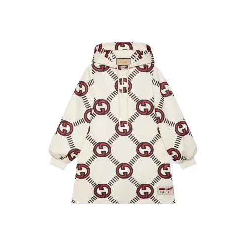 GUCCI FW21 Длинное платье с длинными рукавами женское бежевый