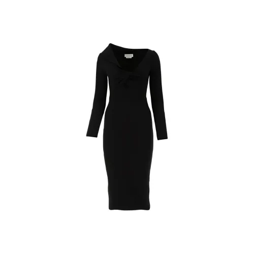 Alexander McQueen Black Женские Длинные Рукава Платья
