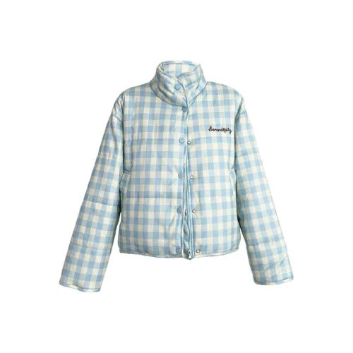 IDLE SOUL Хлопковый пуховик женский синий