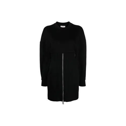 Alexander McQueen Black Женские Длинные Рукава Платья
