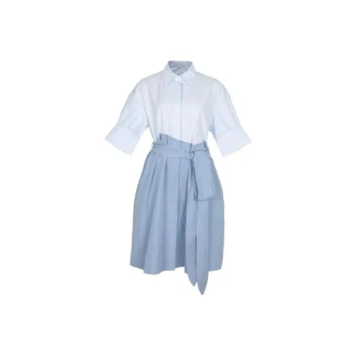 SUNDAY LIFE Короткий рукав Платье Женское Синее