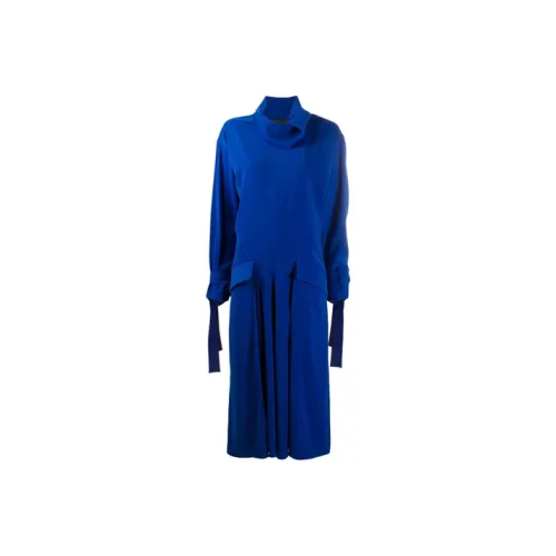 KENZO Blue Женские Длинные Платья с Рукавами